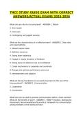 TNCC STUDY GUIDE EXAM WITH CORRECT ANSWERS&sol;ACTUAL EXAMS &sol;GUARANTEED PASS &excl;&excl;&excl;&excl;