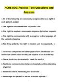 ACHE BOG Practice Test Latest 2026 Actual Questions & Verified Answers &lpar;Latest 2026 &sol; 2027 Update&rpar; A&plus; Grade 100&percnt; Guarantee Verified by Experts