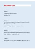 Mechanics Exam Study Guide &vert; Mechanics Exam Questions and Answers