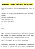 NBRC SDS Exam Latest 2026 Actual Questions & Verified Answers &lpar;Latest 2026 &sol; 2027 Update&rpar; A&plus; Grade 100&percnt; Guarantee Verified by Experts