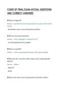 CONS 127 FINAL EXAM ACTUAL QUESTIONS&NewLine;AND CORRECT ANSWERS