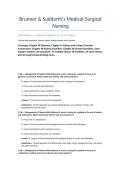 Brunner & Suddarth&rsquo;s Medical-Surgical Nursing 16th Edition &mdash; Chapters 46-49 600 Original Test Bank Questions with Correct Answers & Rationales