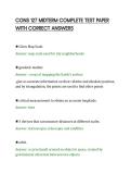 CONS 127 MIDTERM COMPLETE TEST PAPER&NewLine;WITH CORRECT ANSWERS