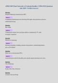 APRD 1003 Final University of Colorado Boulder &vert; UPDATED Questions&NewLine;with 100&percnt; Verified Answers