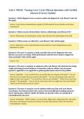 Unit 2&colon; NR328 - Nursing Care&colon; Cystic Fibrosis Questions with Verified&NewLine;Answers &lpar;Correct Update&rpar;