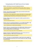 Nursing Questions with Verified Answers &lpar;Correct Update&rpar;