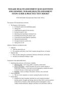 NUR-643E HEALTH ASSESSMENT QUIZ QUESTIONS AND ANSWERS &vert; NUR-643E HEALTH ASSESSMENT STUDY GUIDE & PRACTICE TEST 2026&sol;2027