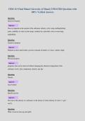 CHM 113 Final Miami University of Miami &vert; UPDATED Questions with&NewLine;100&percnt; Verified Answers
