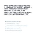 Home Inspection Final Exam Part 1 Module 1 &vert; Florida & National Exam Prep