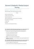 Brunner & Suddarth&rsquo;s Medical-Surgical Nursing 16th Edition &mdash; Chapters 61&ndash;64&colon; 600 Original Test Bank Questions with Correct Answers & Rationales
