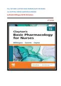 FULL TEST BANK- CLAYTON&rsquo;S BASIC PHARMACOLOGY FOR NURSES 19TH EDITION&NewLine;ALL CHAPTERS&vert; VERIFIED QUESTIONS & ANSWERS&NewLine;by Michelle Willihnganz MS RN CNE &lpar;Author&rpar;&NewLine;