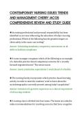 CONTEMPORARY NURSING ISSUES TRENDS&NewLine;AND MANAGEMENT CHERRY JACOB&NewLine;COMPREHENSIVE REVIEW AND STUDY GUIDE&NewLine;