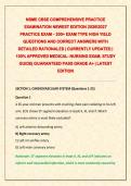 NBME CBSE COMPREHENSIVE PRACTICE EXAMINATION NEWEST EDITION 20262027 PRACTICE EXAM &ndash; 200&plus; EXAM TYPE HIGH YIELD QUESTIONS AND CORRECT ANSWERS WITH DETAILED RATIONALES &vert; CURRENTLY UPDATED &vert; 100&percnt; APPROVED MEDICAL- NURSING EXAM&comma; STUDY GUIDE&vert; GUARANTEE