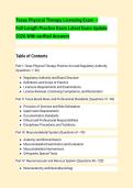 Texas Physical Therapy Licensing Exam &mdash; &NewLine;Full-Length Practice Exam Latest Exam Update &NewLine;2026 With verified Answers 