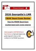 Georgette's LMR 2026 PMHNP Board Exam Review &ndash; High-Yield Study Guide with Test-Taking Strategies and Content Breakdown&NewLine;&NewLine;