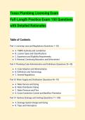 Texas Plumbing Licensing Exam &NewLine;Full-Length Practice Exam 150 Questions &NewLine;with Detailed Rationales 