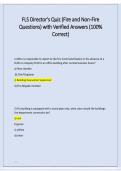 FLS Director Quiz &vert; Fire & Non-Fire Questions&comma; Answers & Exam Review 2026&sol;2027