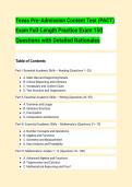 Texas Pre-Admission Content Test &lpar;PACT&rpar; &NewLine;Exam Full-Length Practice Exam 150 &NewLine;Questions with Detailed Rationales