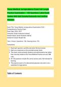 Texas Medical Jurisprudence Exam Full-Length &NewLine;Practice Examination &ndash; 150 Questions Latest Exam &NewLine;Update With Well Detailed Rationale And Verified &NewLine;Answers 