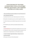 STRAIGHTERLINE WESTERN&NewLine;CIVILIZATION I FINAL EXAM PREP&NewLine;2026&sol;2027 QUESTIONS AND VERIFIED&NewLine;ANSWERS JUST RELEASED&period;