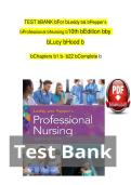 Leddy & Pepper&rsquo;s Professional Nursing 10th Edition Test Bank by Lucy J&period; Hood &ndash; Chapters 1&ndash;22 Questions & Answers 2026