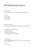 EMT FISDAP Readiness Exam 2 &vert; Questions&comma; Answers & Comprehensive Study Guide 2026&sol;2027