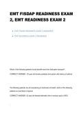 EMT FISDAP Readiness Exam 2 &vert; EMT Readiness Questions&comma; Answers & Study Guide 2026&sol;2027