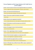 Pressure Regulation and Key Organs Questions with Verified Answers&NewLine;&lpar;Correct Update&rpar;