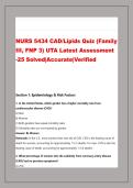 CAD&sol;Lipids Quiz &lpar;Family  III&comma; FNP 3&rpar; UTA