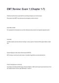  EMT Review Exam 1 Chapters 1&ndash;7 &vert; Questions&comma; Answers & Study Guide 2026&sol;2027