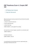EMT Readiness Exam 4 &vert; EMT 300 Questions&comma; Answers & Study Guide 2026&sol;2027