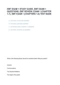 EMT Exam 1 Study Guide & Test Bank &vert; Chapters 1&ndash;8 Questions&comma; Answers & Exam Review 2026&sol;2027