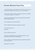 Elevator Mechanic Exam Prep &vert; Questions&comma; Answers & Comprehensive Study Guide 2026&sol;2027