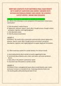 NRNP 6665 COMPLETE STUDY MIDTERM & FINAL EXAM NEWEST &NewLine;WITH COMPLETE QUESTIONS AND CORRECT ANSWERS WITH &NewLine;DETAILED RATIONALES&vert;PMHNP CARE ACROSS THE LIFESPAN I &NewLine;&vert;LATEST UPDATE &vert; BRAND NEW &lpar;WALDEN&rpar;