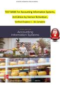 Test Bank for Accounting Information Systems&comma; 3rd Edition by Vernon Richardson &vert; Chapters 1&ndash;18 &vert; Complete