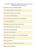 ServiceNow Certified System Administration Exam Questions with&NewLine;Verified Answers &lpar;Correct Update&rpar;