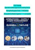 Operations Management&colon; Creating Value Along the Supply Chain 9th Edition Test Bank by Roberta S&period; Russell & Bernard W&period; Taylor III &ndash; Questions & Answers 2026