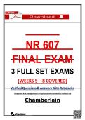 NR 607 Final Exam Prep &vert; 3 Full Set Exams &lpar;Weeks 5&ndash;8&rpar; with Verified Questions & Expert Rationales