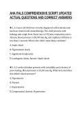 AHA PALS COMPREHENSIVE SCRIPT UPDATED&NewLine;ACTUAL QUESTIONS AND CORRECT ANSWERS
