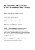 AHA PALS EXAMINATION TEST UPDATED&NewLine;ACTUAL QUESTIONS AND CORRECT ANSWERS