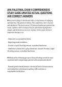 AHA PALS FINAL EXAM 4 COMPREHENSIVE&NewLine;STUDY GUIDE UPDATED ACTUAL QUESTIONS&NewLine;AND CORRECT ANSWERS