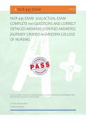 NUR 445 EXAM 2025 ACTUAL EXAM COMPLETE 100 QUESTIONS AND CORRECT DETAILED ANSWERS &lpar;VERIFIED ANSWERS&rpar; &vert;ALREADY GRADED A&plus;&sol;ARIZONA COLLEGE OF NURSING