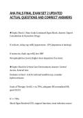 AHA PALS FINAL EXAM SET 2 UPDATED&NewLine;ACTUAL QUESTIONS AND CORRECT ANSWERS