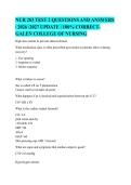 NUR 283 Test 2 Study Guide&colon; Practice Questions with Answers for Critical Care & Cardiac Nursing &lpar;2026-2027 Edition&rpar;