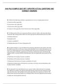 AHA PALS SAMPLE QUIZ SET 2 UPDATED ACTUAL QUESTIONS AND&NewLine;CORRECT ANSWERS