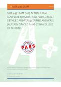 NUR 445 EXAM  2025 ACTUAL EXAM &NewLine;COMPLETE 100 QUESTIONS AND CORRECT &NewLine;DETAILED ANSWERS &lpar;VERIFIED ANSWERS&rpar; &NewLine;&vert;ALREADY GRADED A&plus;&sol;ARIZONA COLLEGE &NewLine;OF NURSING 