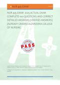 NUR 445 EXAM  2025 ACTUAL EXAM &NewLine;COMPLETE 100 QUESTIONS AND CORRECT &NewLine;DETAILED ANSWERS &lpar;VERIFIED ANSWERS&rpar; &NewLine;&vert;ALREADY GRADED A&plus;&sol;ARIZONA COLLEGE &NewLine;OF NURSING 