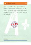 NUR 445 EXAM 1  2025 ACTUAL EXAM &NewLine;COMPLETE 100 QUESTIONS AND CORRECT &NewLine;DETAILED ANSWERS &lpar;VERIFIED ANSWERS&rpar; &NewLine;&vert;ALREADY GRADED A&plus;&sol;ARIZONA COLLEGE &NewLine;OF NURSING 