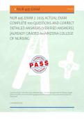 NUR 445 EXAM 2  2025 ACTUAL EXAM &NewLine;COMPLETE 100 QUESTIONS AND CORRECT &NewLine;DETAILED ANSWERS &lpar;VERIFIED ANSWERS&rpar; &NewLine;&vert;ALREADY GRADED A&plus;&sol;ARIZONA COLLEGE &NewLine;OF NURSING &NewLine; 