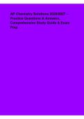 AP Chemistry Solutions 2026&ndash;2027 &ndash; Practice Questions & Answers&comma; Comprehensive Study Guide & Exam Prep